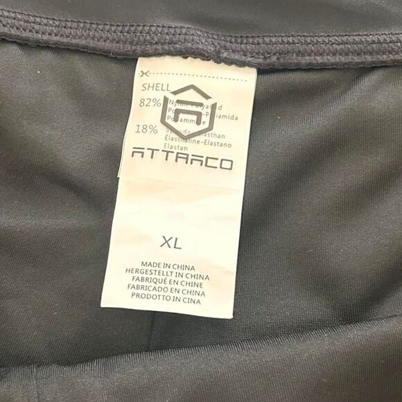 ATTRACO feminine black white girly ruched tie side High Waisted Swim Boy Shorts - Picture 6 of 7